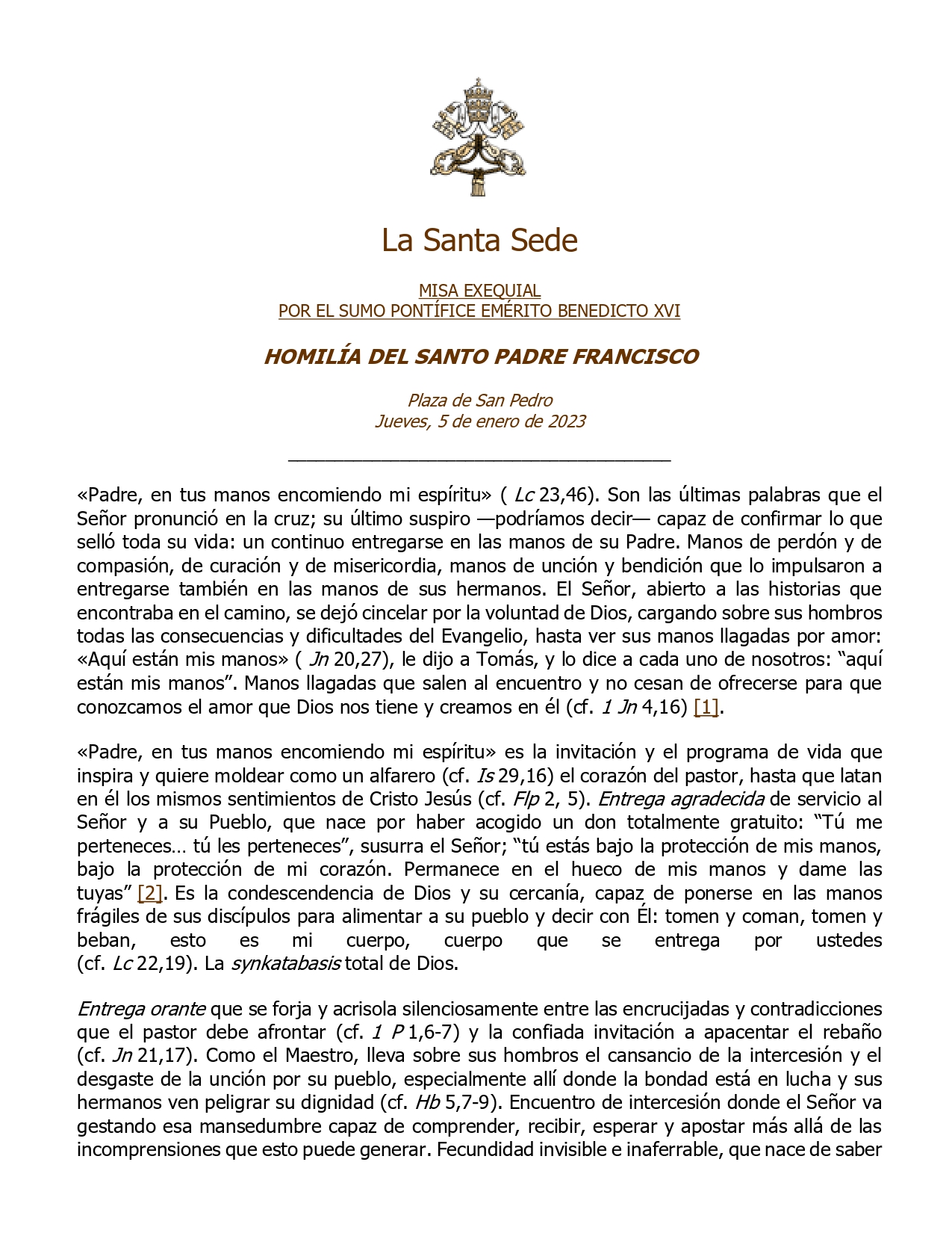 BENEDICTO 1