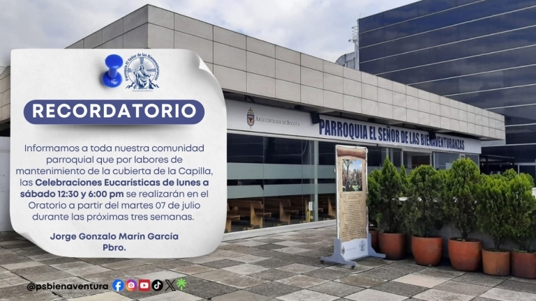 Cierre Temporal de la Capilla 2026
