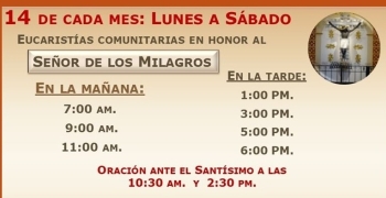 14 día del Señor de los Milagros.